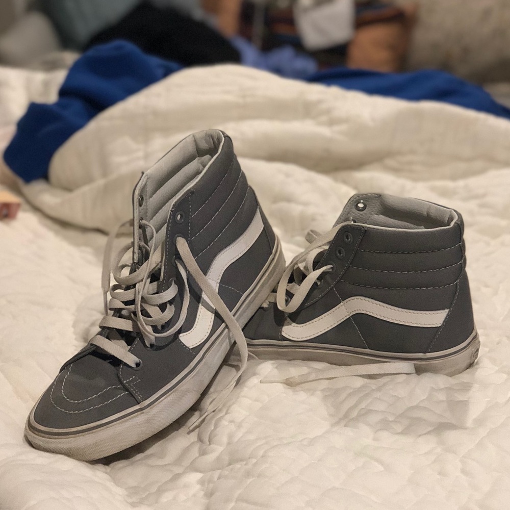 Gray high top vans